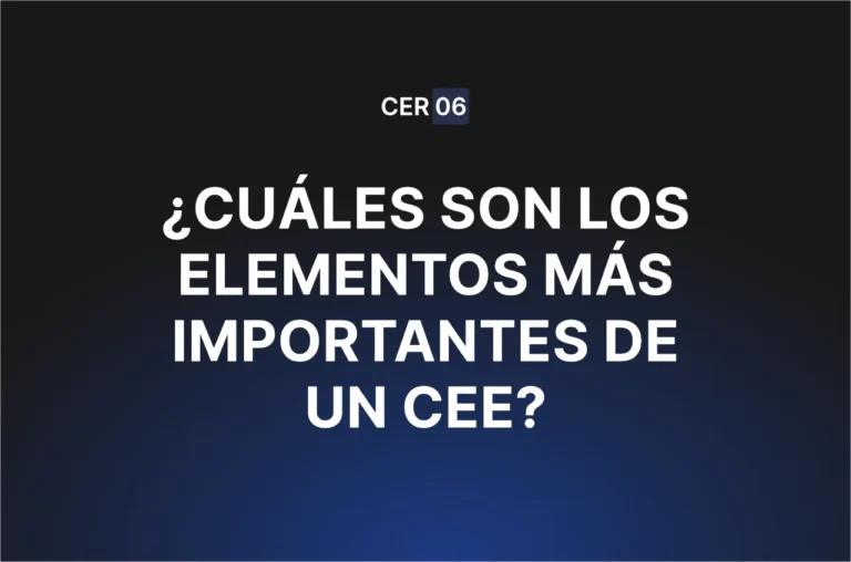 Elementos importantes en un certificado energético