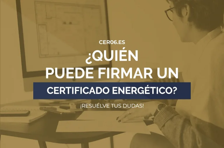 Quién puede firmar un certificado energético