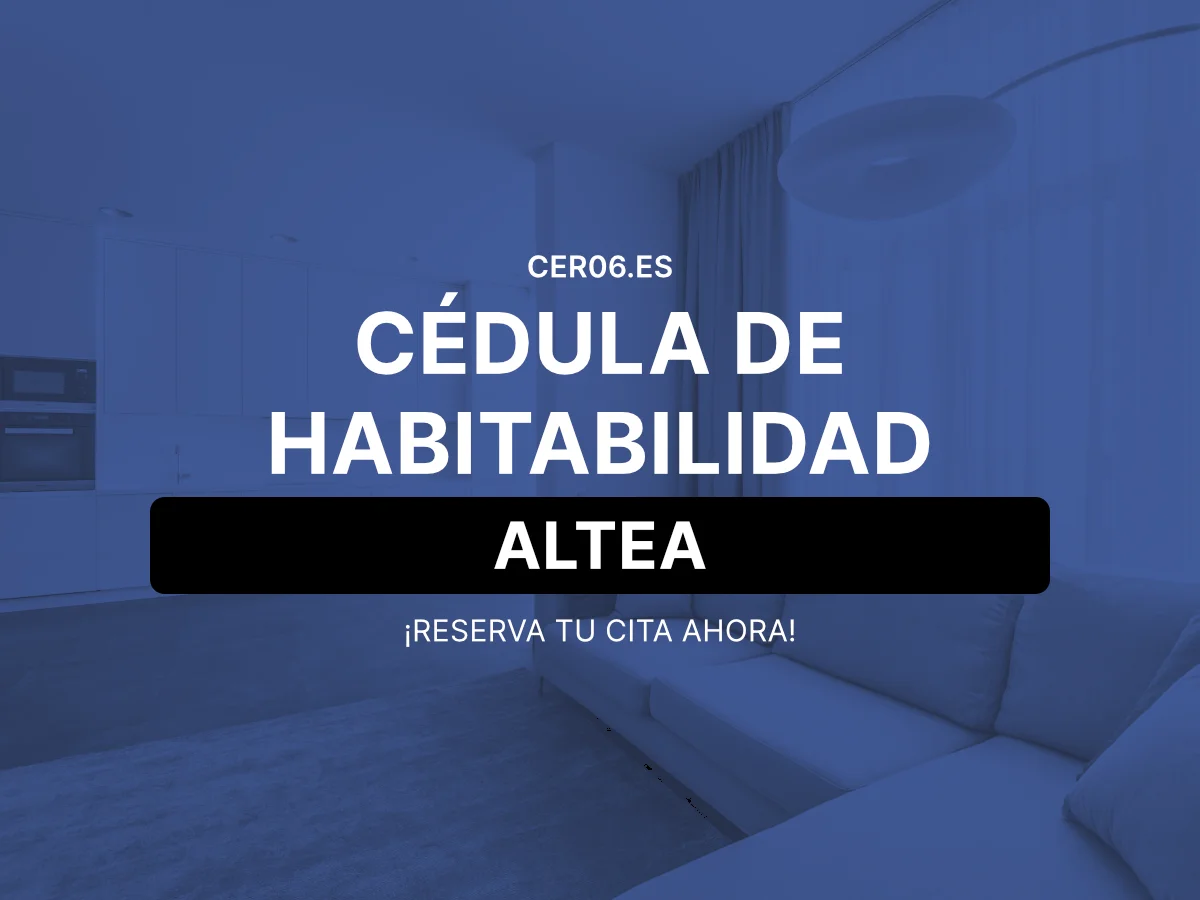 Cédula de habitabilidad en Altea