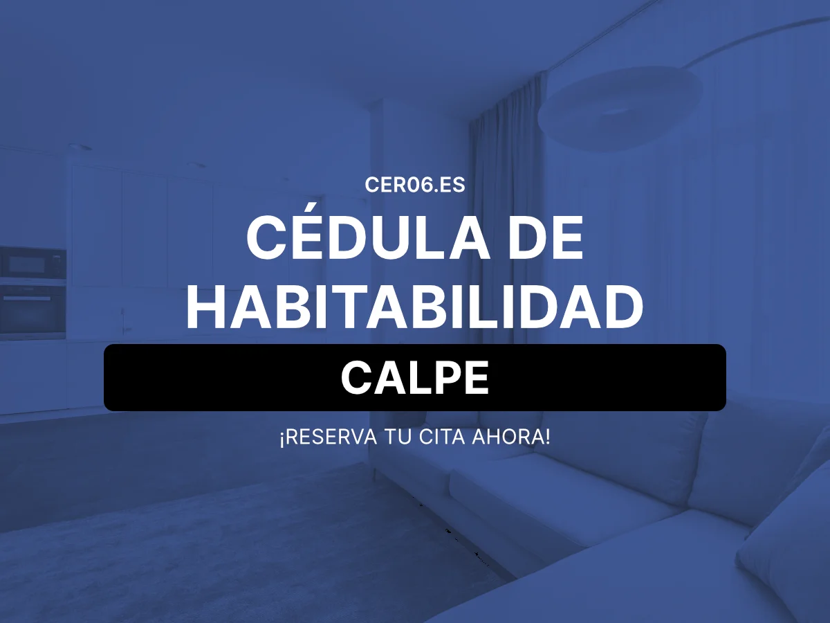 Cédula de habitabilidad en Calpe