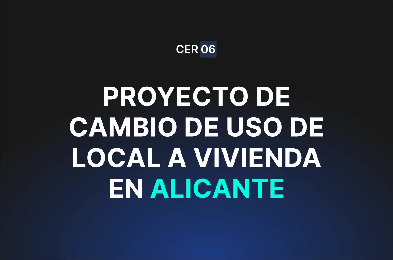 Cambio de uso de local a vivienda en Alicante